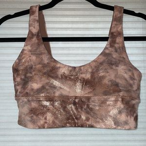 NWT Lululemon align bra A/B shine size 6 reversible sparkle, brown pink smooth